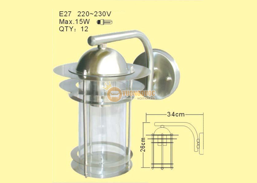 Đèn treo tường thủy tinh trong suốt ROL229-1